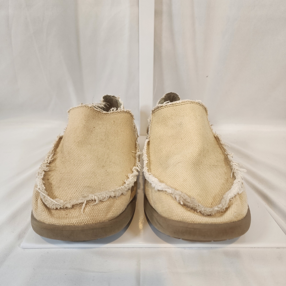Crocs Slip-On Canvas Loafers Tan Brown Shoes Men’s Size 11